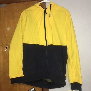 H&M Navy Blue/Yellow Rain Jacket